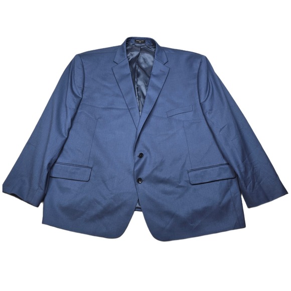 Shaquille O'Neal XLG Blazer Mens 56S 56 Blue Sport Coat Two Button Lined - Picture 1 of 13